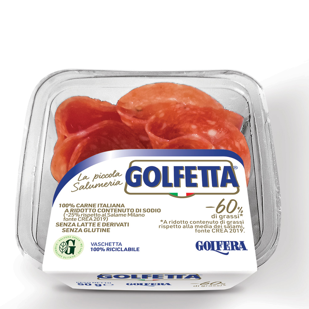 Geschnitten Golfetta salami 50 gr