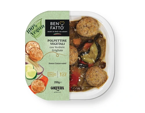 Polpettine vegetali con verdure grigliate