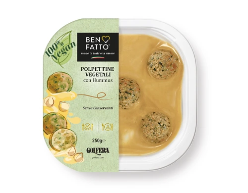 Polpettine vegetali con hummus