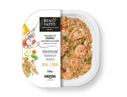 Insalata di farro con mazzancolle