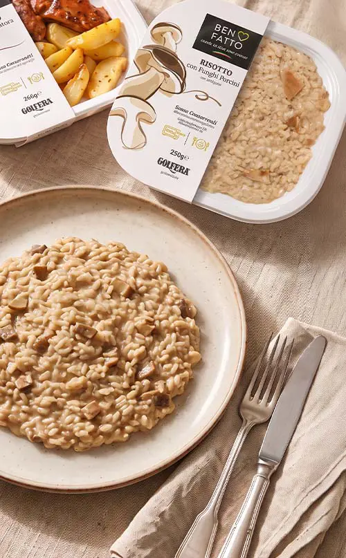 Risotto ai funghi porcini e Pollo alla Cacciatora Ben Fatto